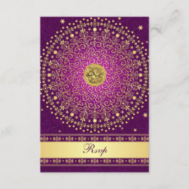 Tarjeta de respuesta de boda Hindu Ganesh Pergamin
