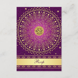 Tarjeta de respuesta de boda Hindu Ganesh Pergamin