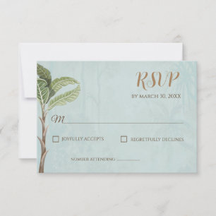 Tarjeta de respuesta de boda india