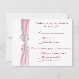 Tarjeta de respuesta de Boda infinito de diamante
