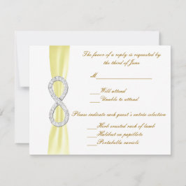 Tarjeta de respuesta de Boda infinito de diamante