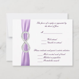 Tarjeta de respuesta de Boda infinito de diamantes