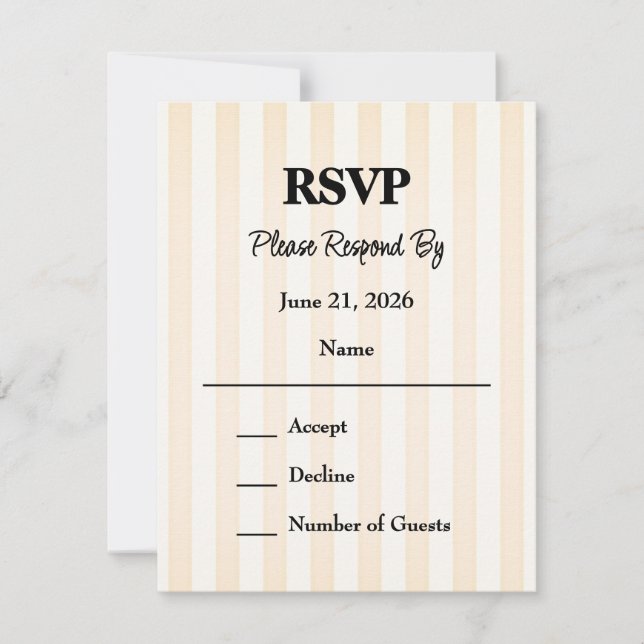 Tarjeta de respuesta de boda La Dolce Vita (Anverso)