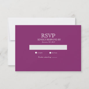 Tarjeta de respuesta de boda minimalista moderna p