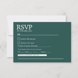 Tarjeta de Respuesta de Boda Minimalista Moderna V