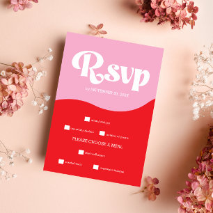 Tarjeta de Respuesta de Boda Moderna Tropical Vibr
