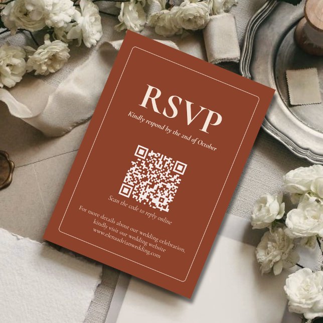 Tarjeta de respuesta de boda moderna y temperament (Subido por el creador)