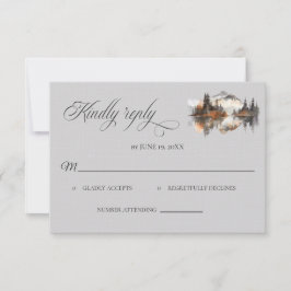 tarjeta de respuesta de boda Mystic Autumn