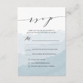 Tarjeta de respuesta de boda | Niebla de acuarela