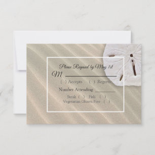 Tarjeta de respuesta de boda oceánica de dólar de