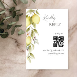 Tarjeta de respuesta de boda Olivar