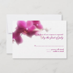 Tarjeta de respuesta de Boda Orquídea Rosa