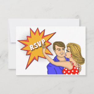 Tarjeta de respuesta de Boda para portada de histo