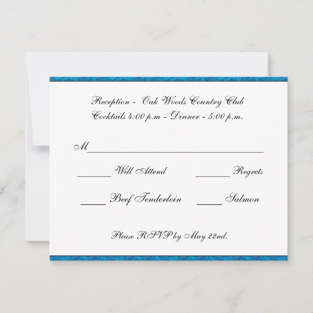 Tarjeta de respuesta de boda personalizada (Anverso)