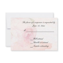 Tarjeta de respuesta de boda | Rosa de Blush a la