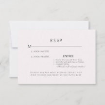 Tarjeta de respuesta de boda rosa pálido