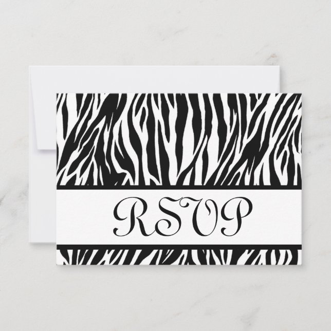 Tarjeta de respuesta de Boda RSVP de impresión de  (Anverso)