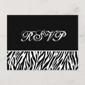Tarjeta de respuesta de Boda RSVP de impresión de 