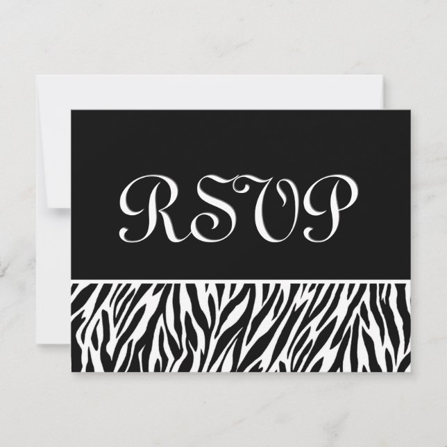 Tarjeta de respuesta de Boda RSVP de impresión de  (Anverso)