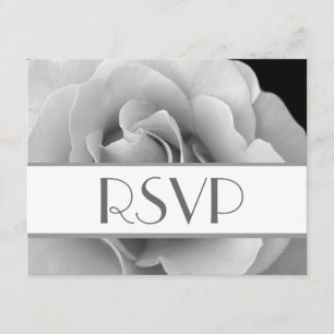 Tarjeta de respuesta de Boda RSVP de Rosa Blanca P