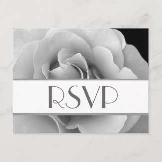 Tarjeta de respuesta de Boda RSVP de Rosa Blanca P
