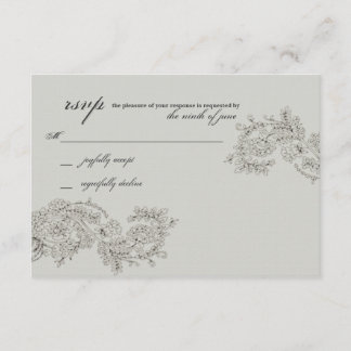 Tarjeta de respuesta de Boda RSVP inspirada en la