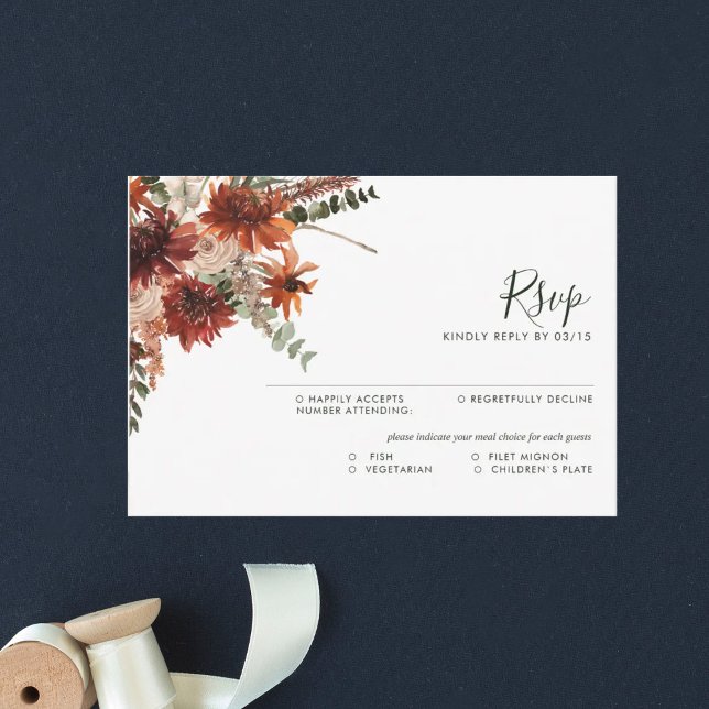 Tarjeta de respuesta de Boda ruso de otoño de Terr (Subido por el creador)