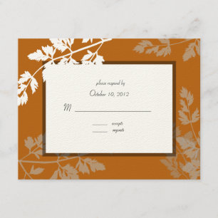 Tarjeta de respuesta de Boda Rústico