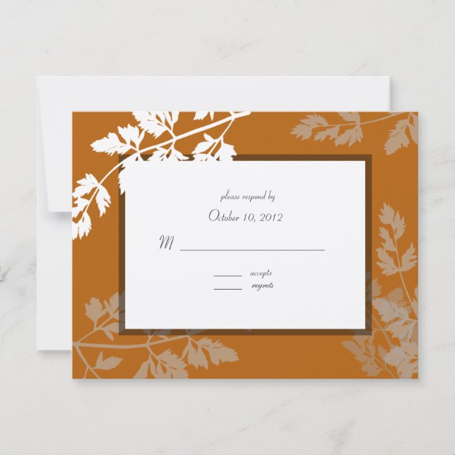 Tarjeta de respuesta de Boda Rústico (Anverso)