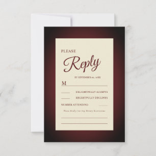 Tarjeta de respuesta de Boda Rústico Romántico Que