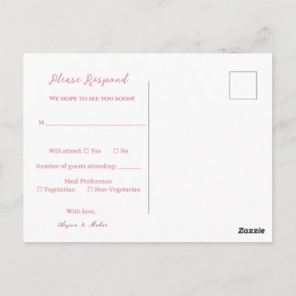 Tarjeta de respuesta de boda Sikh | Tarjeta postal