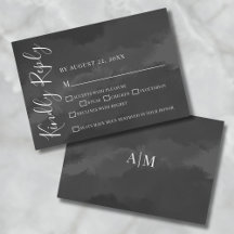 Tarjeta de Respuesta de Boda Simple y Elegante en 