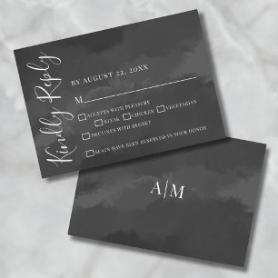 Tarjeta de Respuesta de Boda Simple y Elegante en 