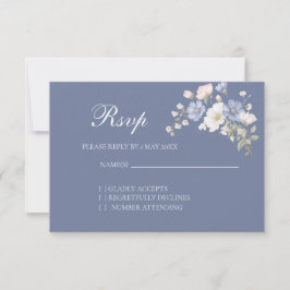 Tarjeta de respuesta de boda Something Blue