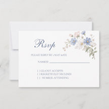 Tarjeta de respuesta de boda Something Blue