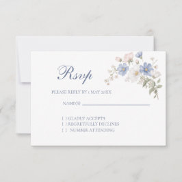 Tarjeta de respuesta de boda Something Blue