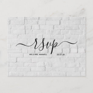 Tarjeta de respuesta de boda   Tarjeta postal de g