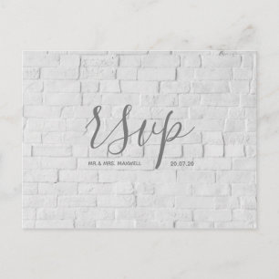Tarjeta de respuesta de boda Tarjeta postal de g