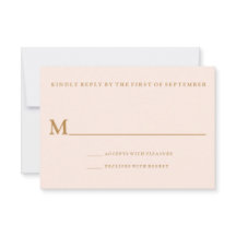 Tarjeta de respuesta de boda tropical moderna en l