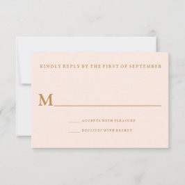 Tarjeta de respuesta de boda tropical moderna en l