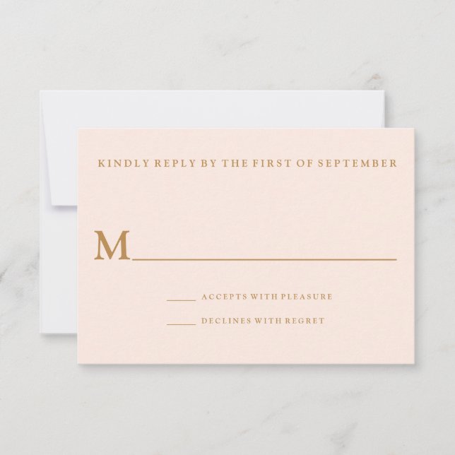 Tarjeta de respuesta de boda tropical moderna en l (Anverso)