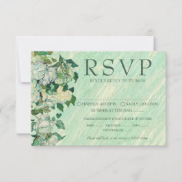 Tarjeta de respuesta de boda Van Gogh Roses