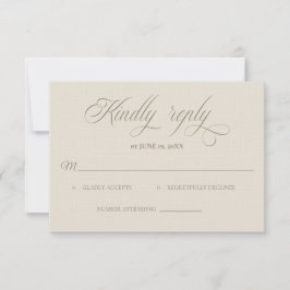 tarjeta de respuesta de boda Villa Toscana