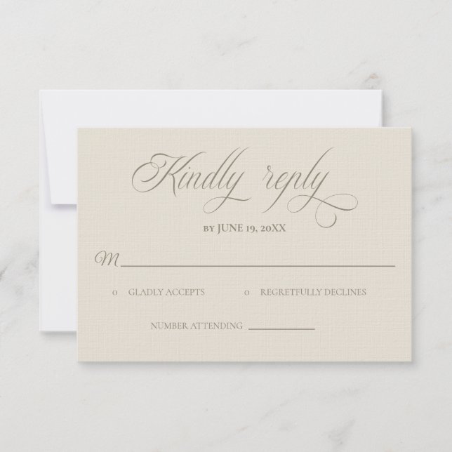 tarjeta de respuesta de boda Villa Toscana (Anverso)