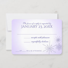 Tarjeta de respuesta de Boda violeta para gemas de