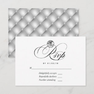 Tarjeta de respuesta de bodas de diamante