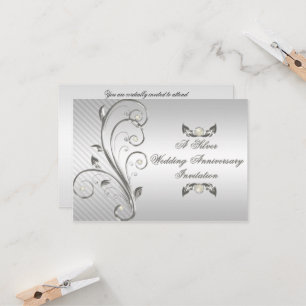 Tarjeta de respuesta de bodas de plata