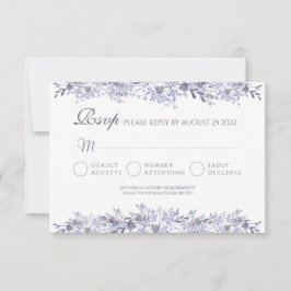 Tarjeta de respuesta de bodas de RSVP floral vinta