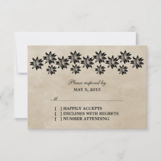 Tarjeta de respuesta de bodas de venado de Ebony F