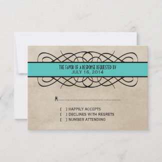 Tarjeta de respuesta de borde de Aqua Flourish